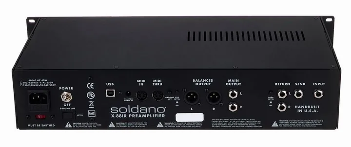 Soldano X88-IR Preamp, angolo del cabinet
