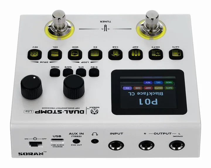 Soran Dual Stomp Pedal Lite, led e interruttore a pedale