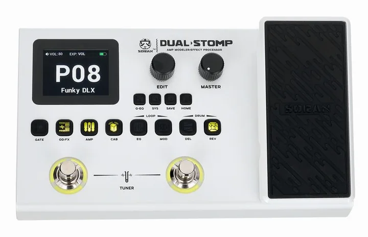 Soran Dual Stomp Pedal, ingressi e uscite laterali