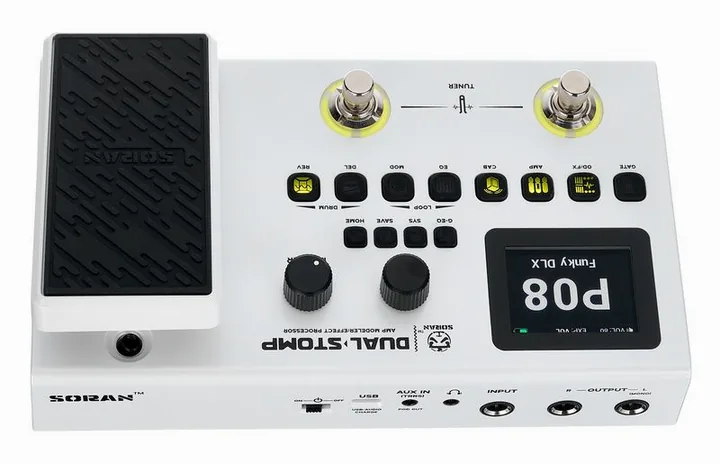 Soran Dual Stomp Pedal, manopole viste dall'alto