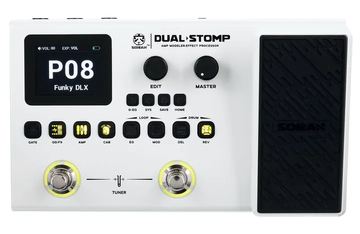 Soran Dual Stomp Pedal, led e interruttore a pedale