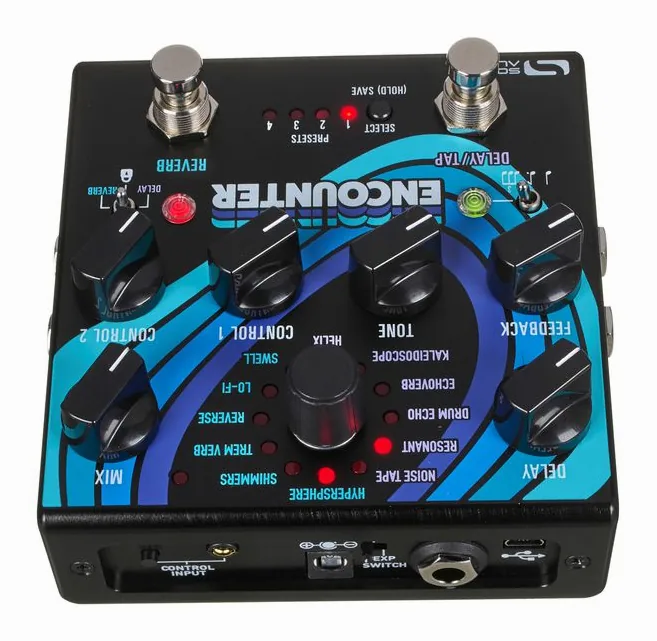Source Audio Encounter SA 264 Delay+Reverb, grafica del pannello superiore