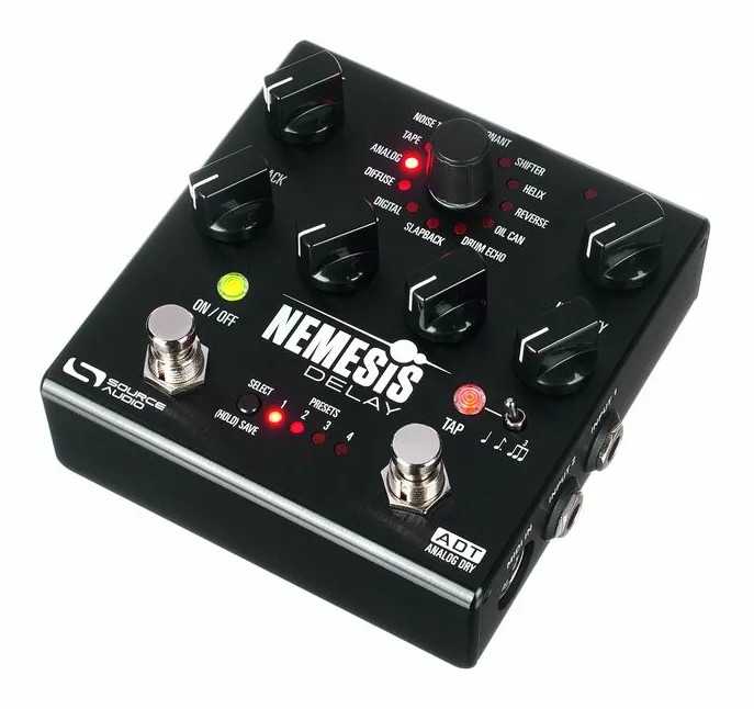 Source Audio One Series Nemesis Delay ADT, ingressi e uscite laterali