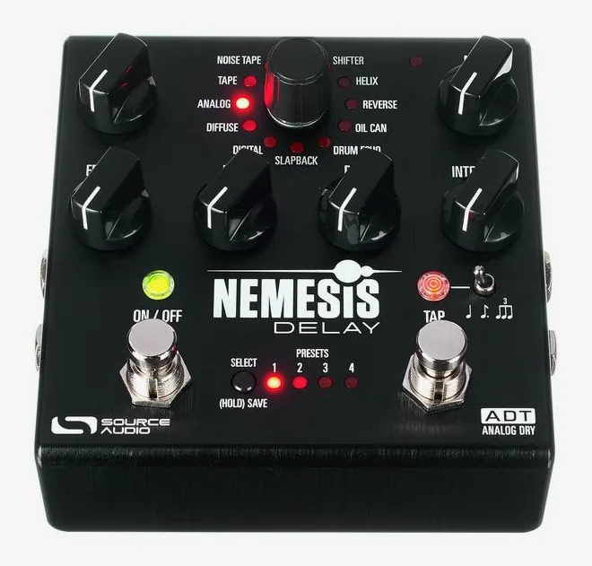 Source Audio One Series Nemesis Delay ADT, led e interruttore a pedale