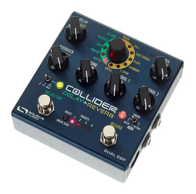 Source Audio SA 263 Collider Delay+ Reverb fotografato frontalmente