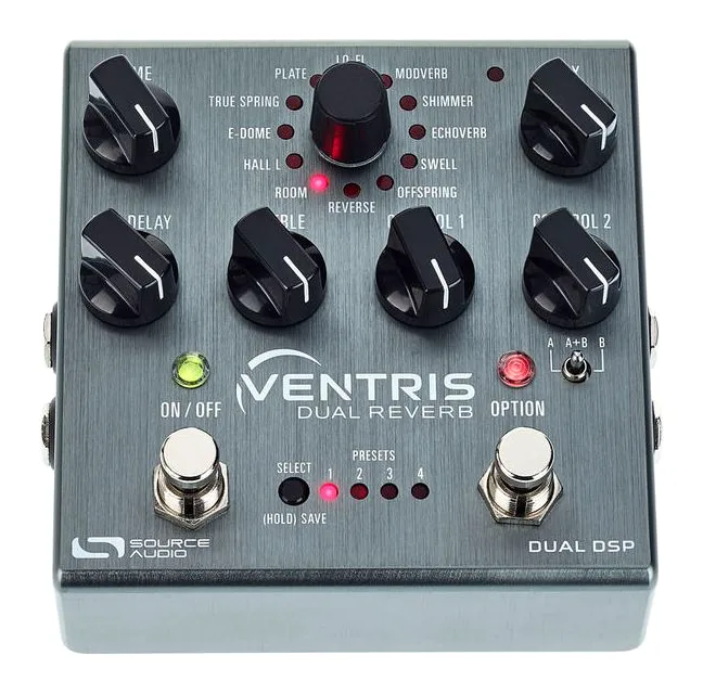 Source Audio Ventris Dual Reverb, ingressi e uscite laterali