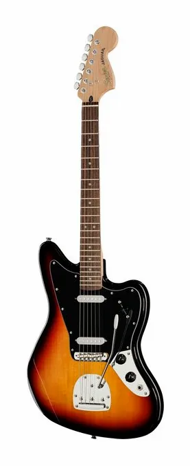 Squier Affinity Jaguar 3TS fotografato frontalmente