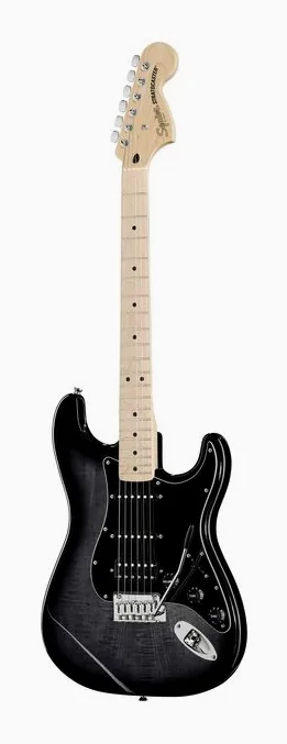 Squier Affinity Strat FM HSSBB fotografato frontalmente