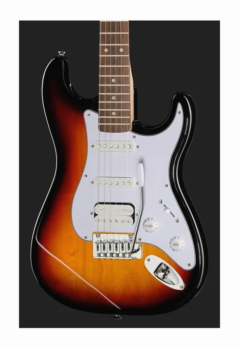 Squier Affinity Strat Junior HSS 3TS, curve del body viste dall'alto
