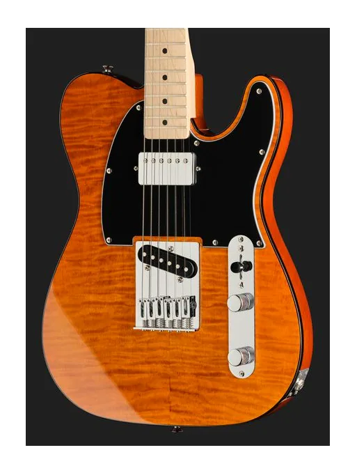 Squier Affinity Tele SH FMT MOC, corpo e verniciatura in primo piano