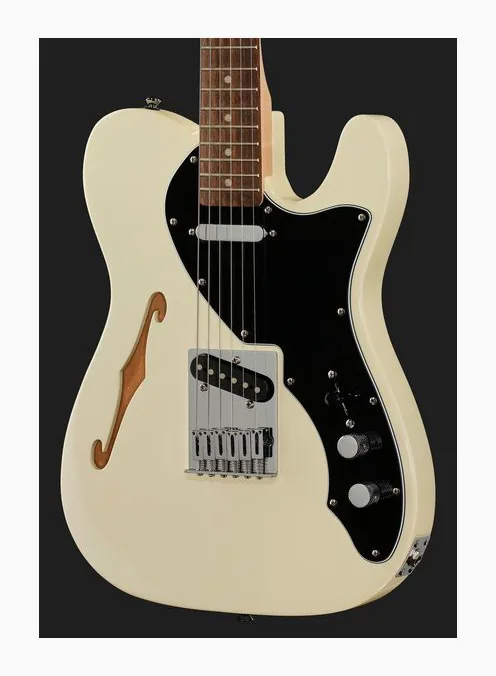 Squier Affinity Tele Thin OWT, paletta con meccaniche e logo
