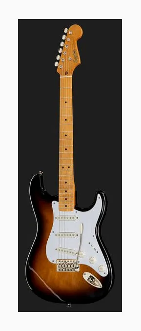 Squier CV 50s Strat MN 2-SB, curve del body viste dall'alto
