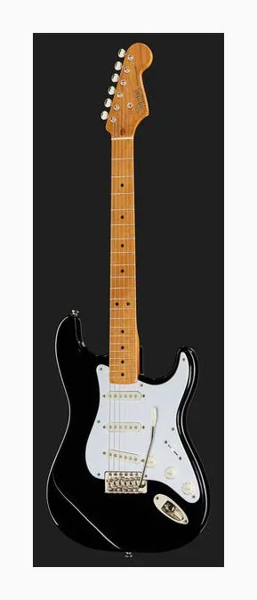 Squier CV 50s Strat MN BK, manico e tastiera visti di lato