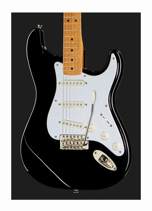Squier CV 50s Strat MN BK, capotasto e prime posizioni della tastiera