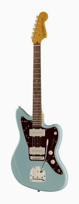 Squier CV 60s Jazzmaster LRL SNB inquadrato di fronte su sfondo neutro