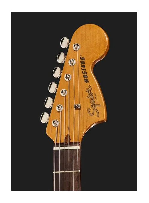 Squier CV 60s Mustang LRL SNB, corpo e verniciatura in primo piano