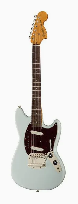 Squier CV 60s Mustang LRL SNB in primo piano frontale
