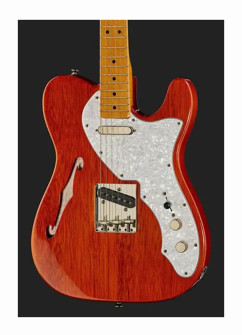 Squier CV 60s Thinline Tele MN NT, manico e tastiera visti di lato