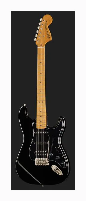 Squier CV 70s Strat HSS MN BLK, ponte e meccaniche di intonazione