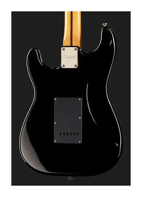 Squier CV 70s Strat HSS MN BLK, curve del body viste dall'alto