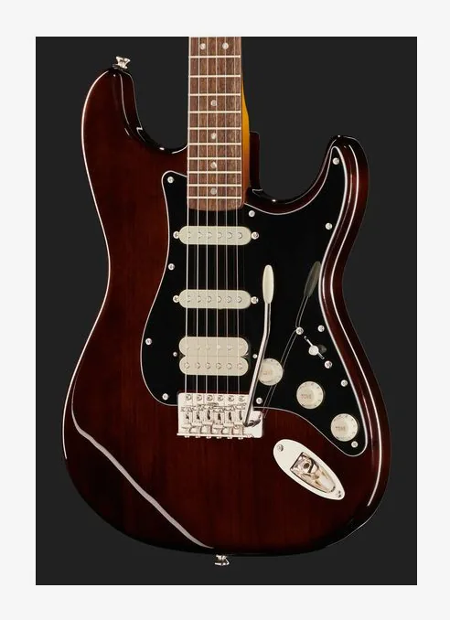 Squier CV 70s Strat HSS LRL WAL, curve del body viste dall'alto