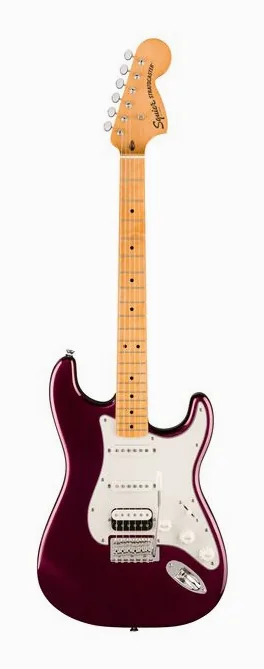Squier CV 70s Strat HSS MN OXB in primo piano frontale