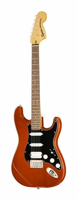 Squier CV 70S STRAT HT HSS LRL MOC in primo piano frontale
