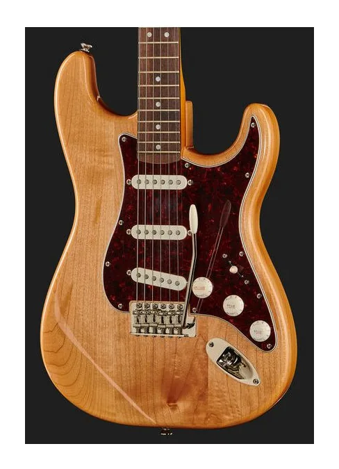 Squier CV 70s Strat LRL NAT, manico e tastiera visti di lato