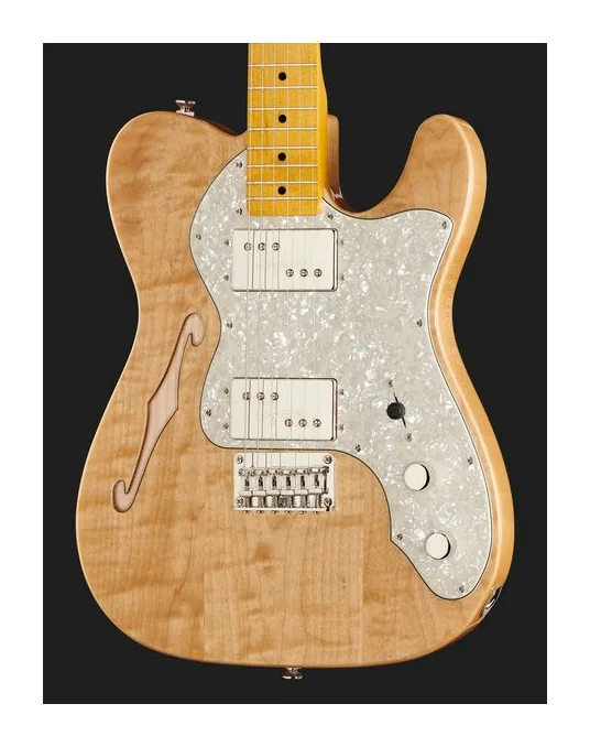 Squier CV 70s Tele Thinline MN NAT, curve del body viste dall'alto