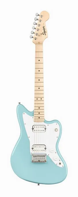 Squier Mini Jazzmaster MN DBL fotografato frontalmente