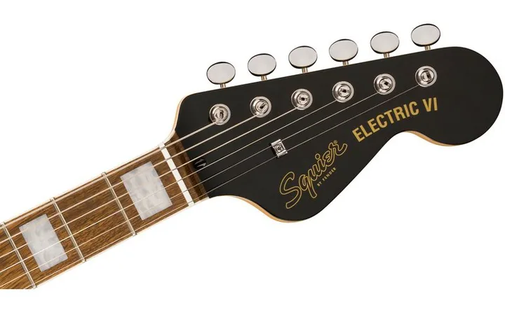 Squier Paranormal Electric VI 3CSB, curve del body viste dall'alto