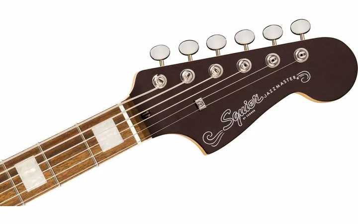 Squier Paranormal Jazzm Baritone OXB, curve del body viste dall'alto