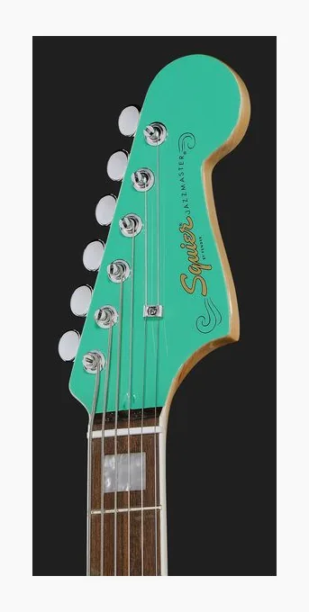 Squier Paranormal Jazzm Baritone SFG, corpo e verniciatura in primo piano