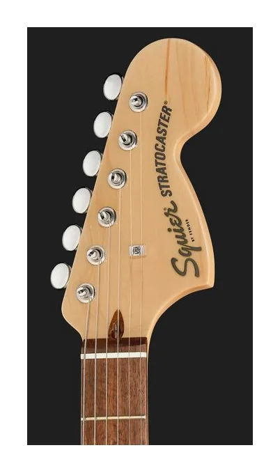 Squier Paranormal Strat Deluxe VWT, manico e tastiera visti di lato