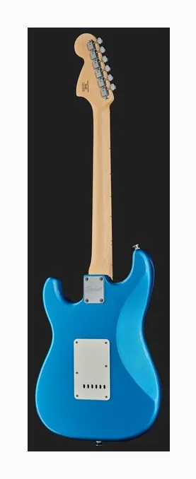Squier Paranormal Strat Deluxe LPB, paletta con meccaniche e logo