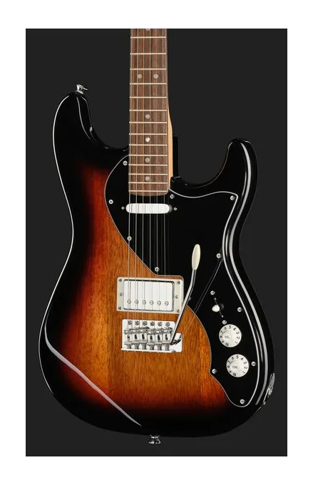 Squier Paranormal Strat Deluxe 3CSB, corpo e verniciatura in primo piano