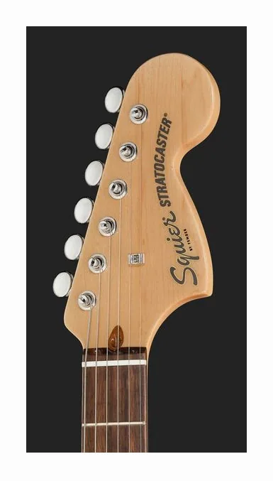 Squier Paranormal Strat Deluxe 3CSB, manico e tastiera visti di lato