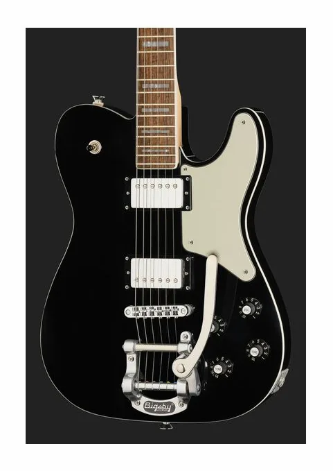 Squier Paranormal Trouble Tele BLK, paletta con meccaniche e logo
