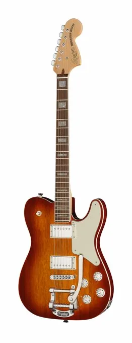 Squier Paranormal Trouble Tele HSB in primo piano frontale