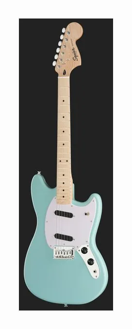Squier Sonic Mustang MN DPB, curve del body viste dall'alto