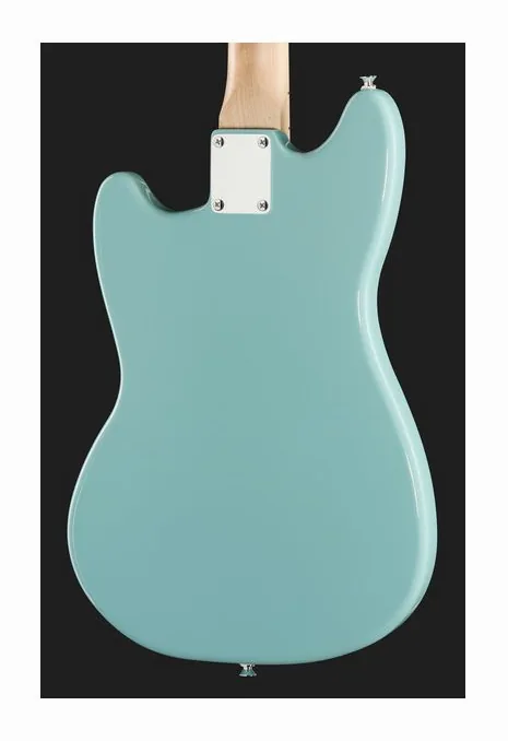 Squier Sonic Mustang MN DPB, corpo e verniciatura in primo piano
