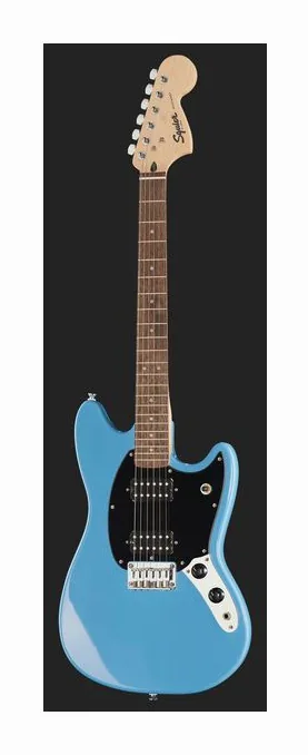Squier Sonic Mustang HH California BL, paletta con meccaniche e logo