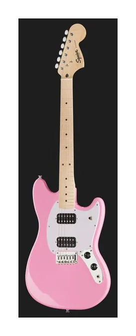 Squier Sonic Mustang HH Flash Pink, profilo laterale del corpo