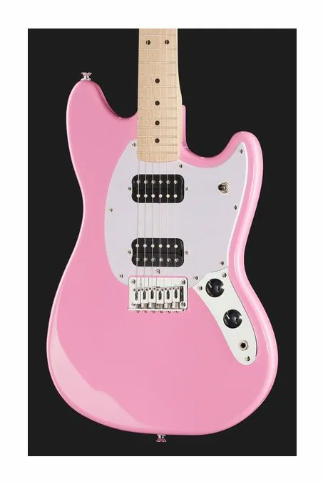 Squier Sonic Mustang HH Flash Pink, selettore pickup e jack di uscita