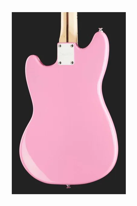Squier Sonic Mustang HH Flash Pink, corpo e verniciatura in primo piano