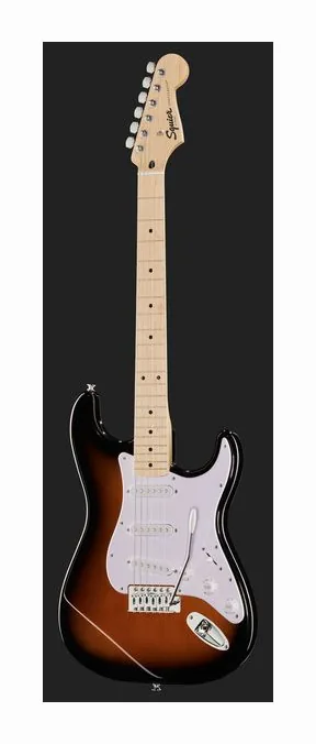 Squier Sonic Strat MN 2TSB, curve del body viste dall'alto