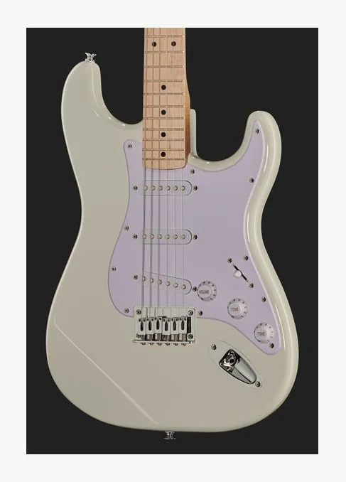 Squier Sonic Strat HT Arctic White, curve del body viste dall'alto