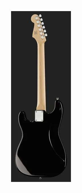 Squier Sonic Strat HT H Black, corpo e verniciatura in primo piano