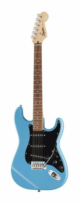Squier Sonic Strat LRL California BL fotografato frontalmente