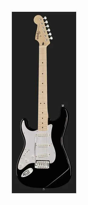 Squier Sonic Strat MN LH Black, corpo e verniciatura in primo piano
